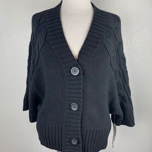 NWT Nine West Black Cardigan Sweater Size M